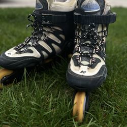K2 Camano Women’s Inline Skates (Size 8.5) + Rollerblade Pad Set