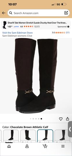 Sam Edelman WOMENS Clive BOOTS - ATH CHOCOLATE SUEDE Boots Size 11