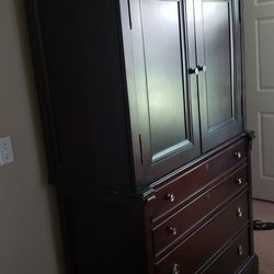 Armoire 2pc, Chocolate Cherry Finish