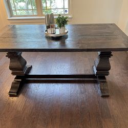 Trestle Farmhouse Table w/benches