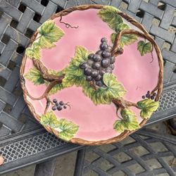 Hand Painted Grape Plate
