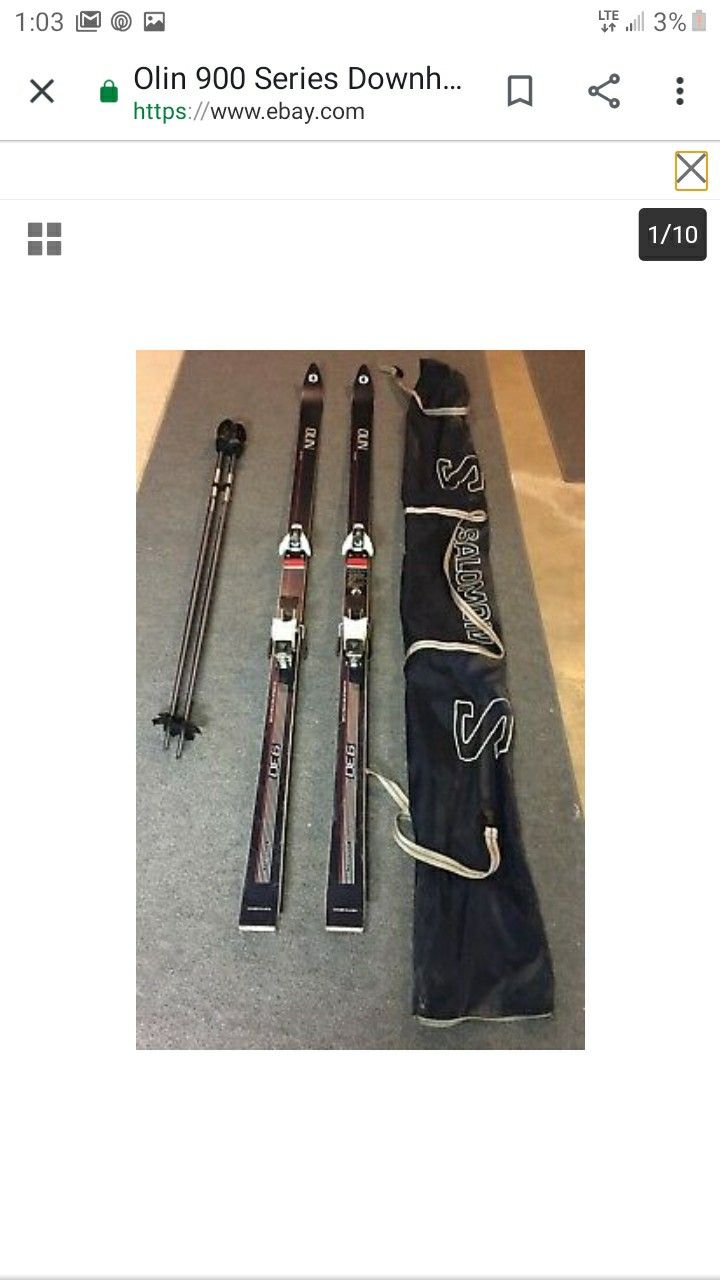 Olin 900 Series Racing Skis 210cm Olin 930 Skis with Solomon 747 Bindings and Olin cm 130/52”
