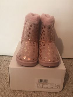 Girls Pink Winter Boots Size 3