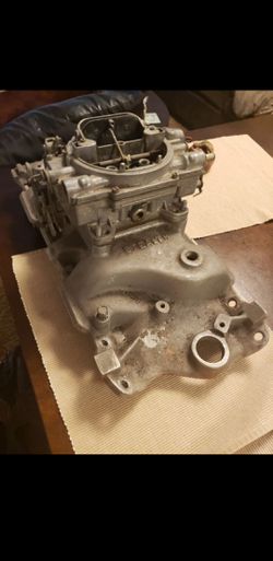 Edelbrock carburetor ,wieand intake ,valve covers