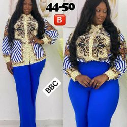 Two Piece Rhinestone design Shirts and Pant