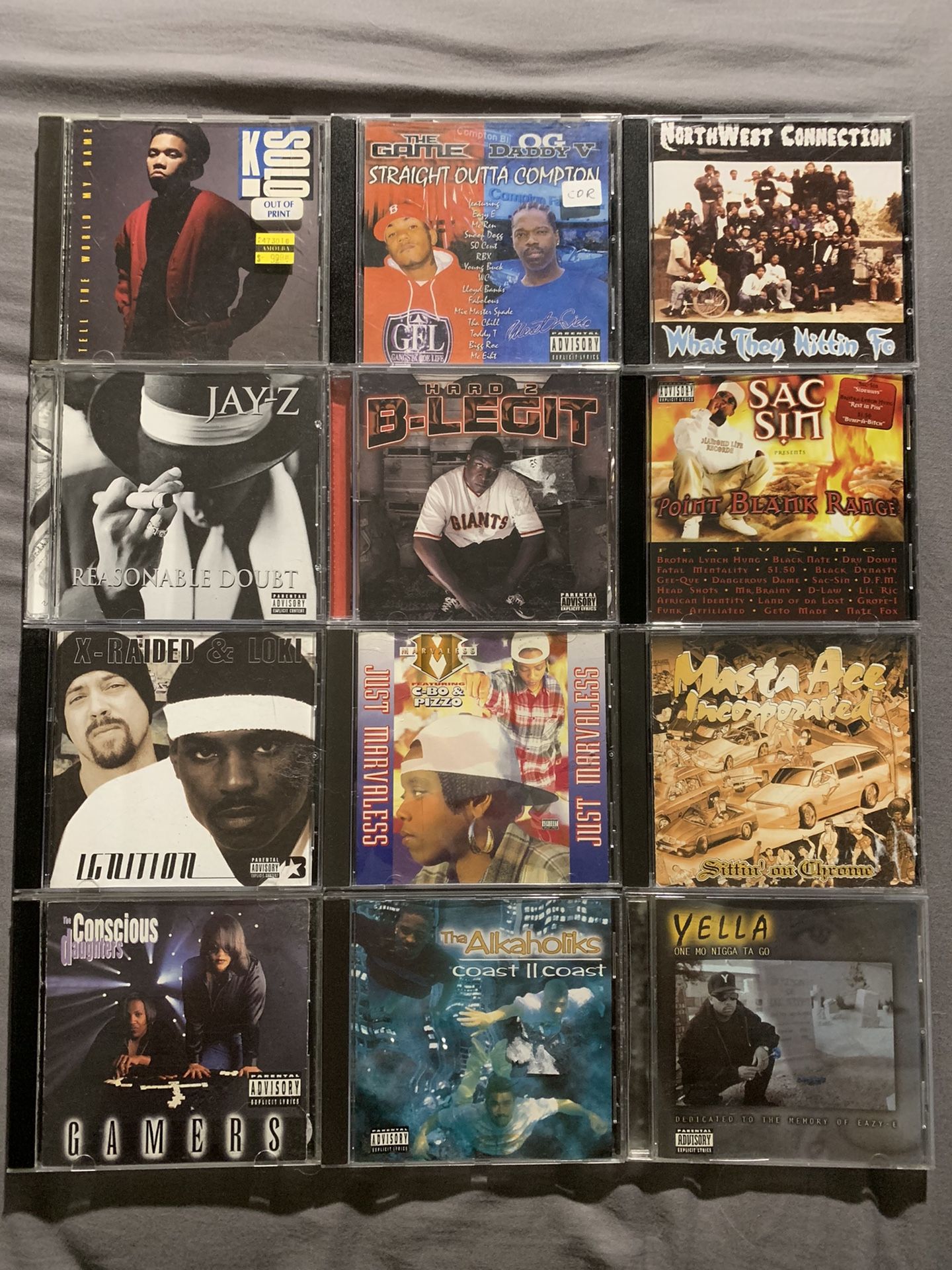 Rare out of print hip hop rap gangsta rap g funk music cds