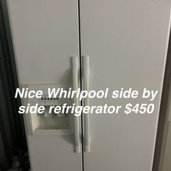 Nice Whirlpool Side By Side Refrigerator 