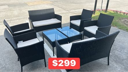 8-Piece Outdoor Rattan Patio Furniture Set