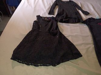 Girl Black Dress Size 8 Y 6y N 6 Y