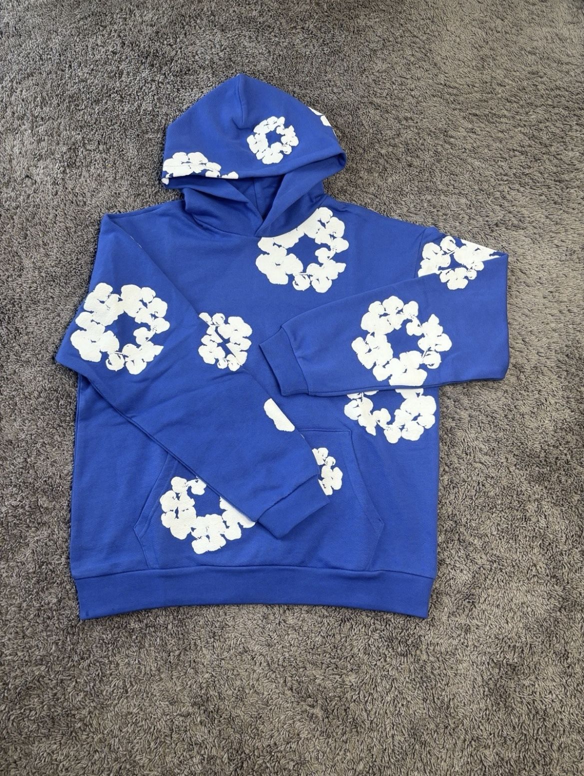 Denim Tears Cotton Wreath Hoodie, Royal Blue, Size Small