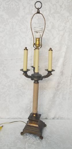 Antique and heavy bronze lamp