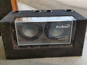 Old School Pioneer 10" Impp Subwoofers Probend Basspass Box