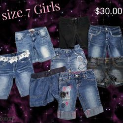 Size 7 Girls Jean Shorts
