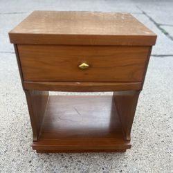 single drawer mid century end table 