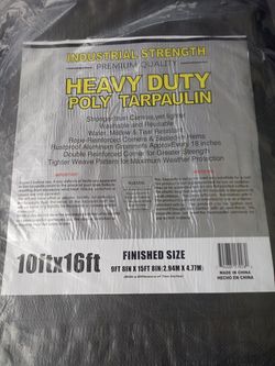 10x16x gray heavy duty tarp