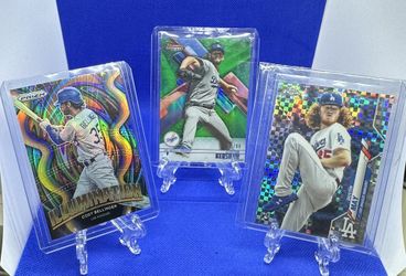 Baseball Sports Cards - Los Angeles Dodgers - Clayton Kershaw  Numbered/Refractor - Cody Bellinger Gold /Numbered - Dustin May - Rookie Refractor