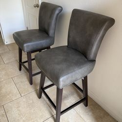 Grey Swivel Bar & Counter Stool 