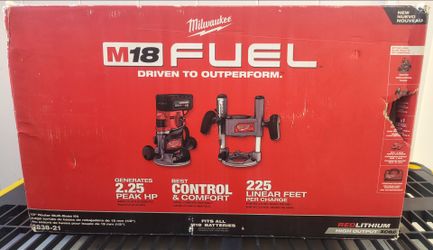 M18 FUEL 18-Volt Lithium-Ion Cordless Brushless 1/2 in. Router Plunge Base Kit