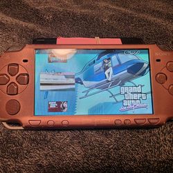 Playstation Psp 2000 Matte Brown Mod--ded Video Game Console 
