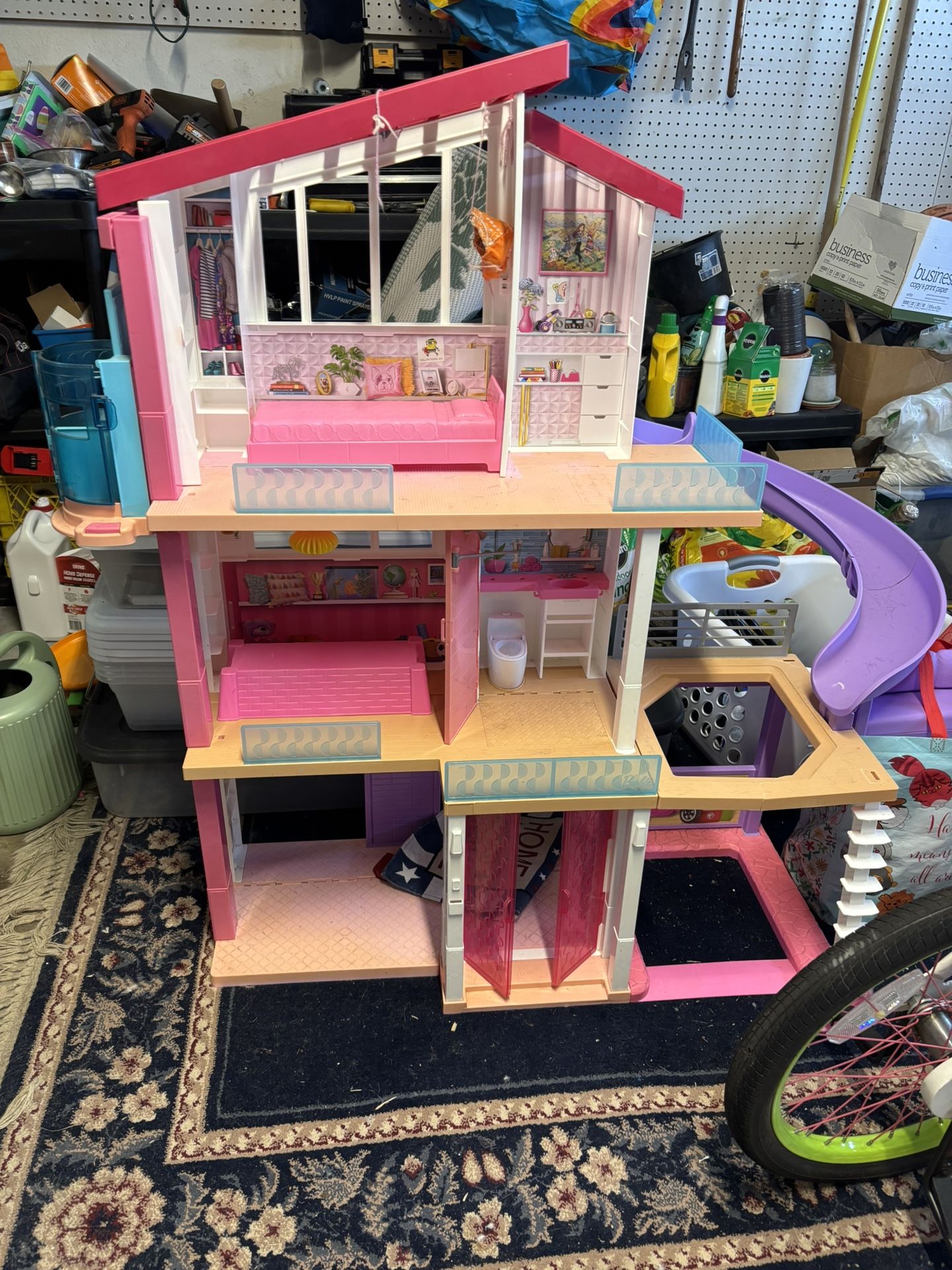 Barbie DollHouse with pool and slide.