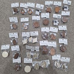Lot Of 32 Wood Earrings Blanks Brand New