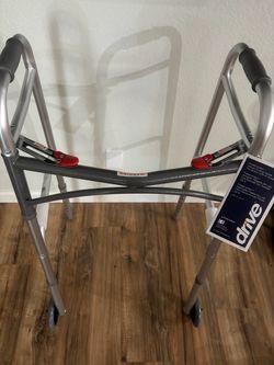 New Drive 2 Button Folding Walker with Wheels