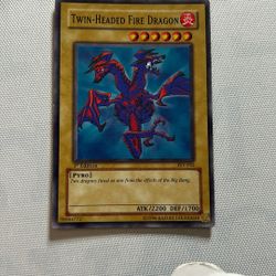 1996 Twin Headed Fire Dragon Yu-Gi-Oh! First Edition Trading Card 