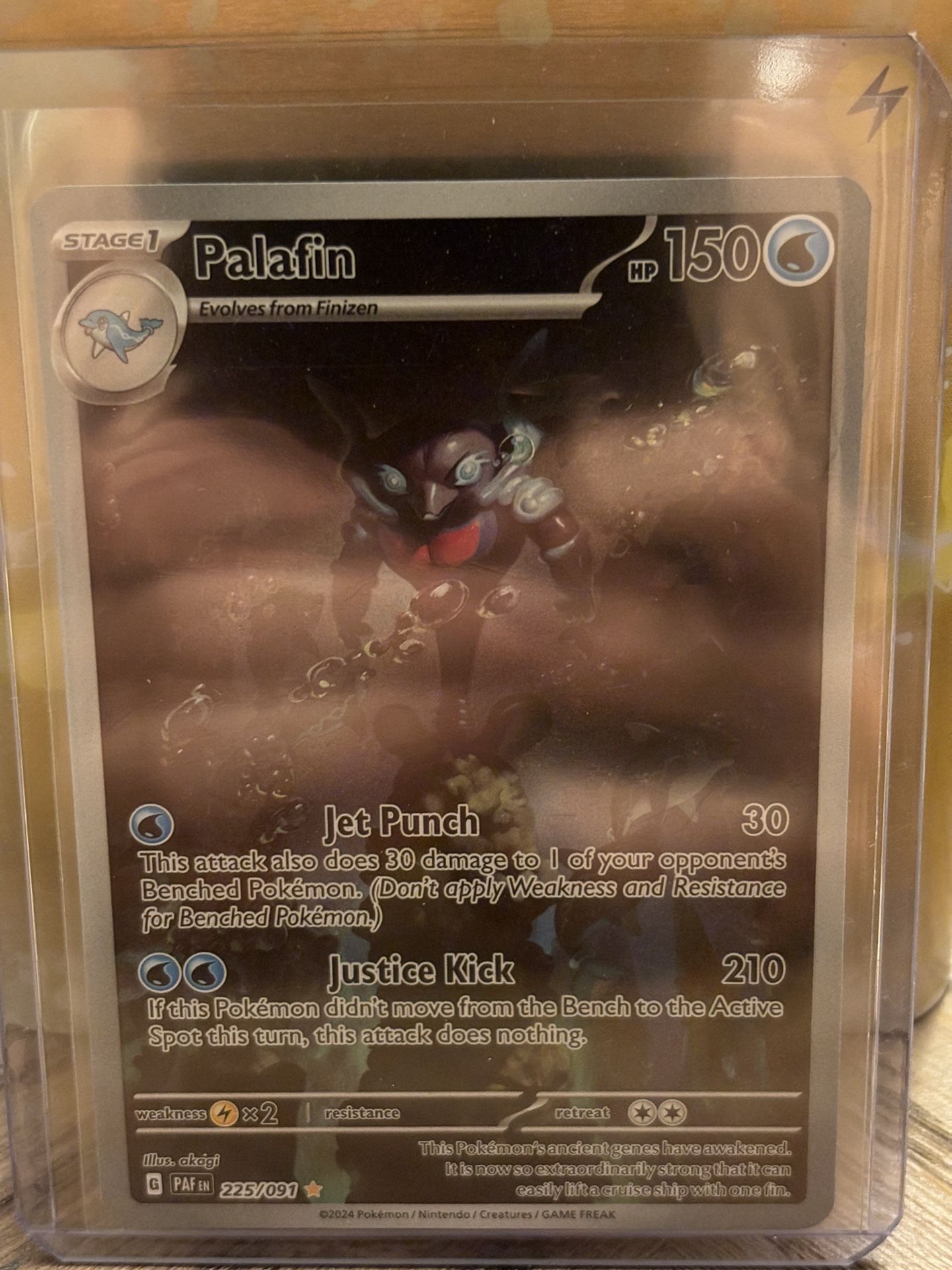 Palafin 225/091 Illustration Rare Pokemon Scarlet & Violet - Paldean Fates