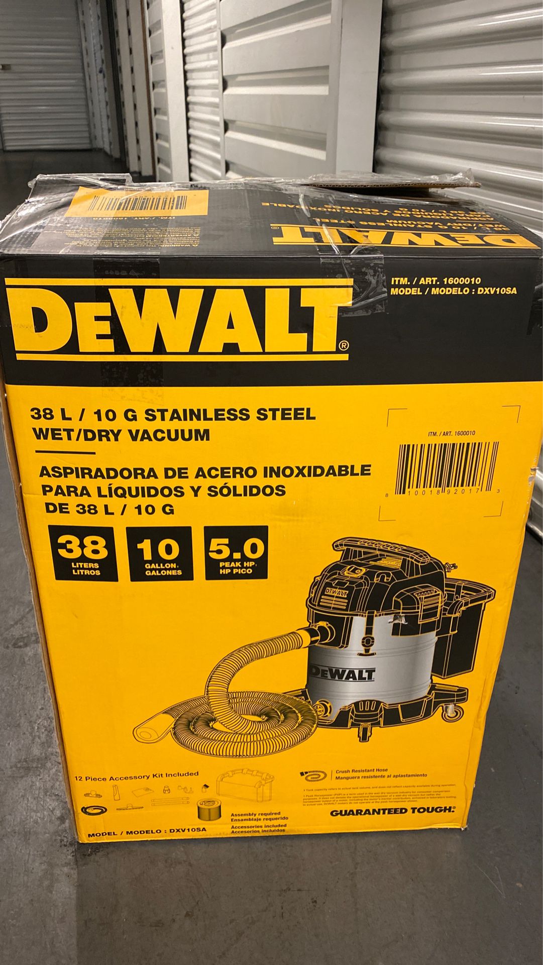 DeWALT, 10 Gallon, 5.0 HP Stainless Steel Wet/Dry Air Blower Workshop Vacuum