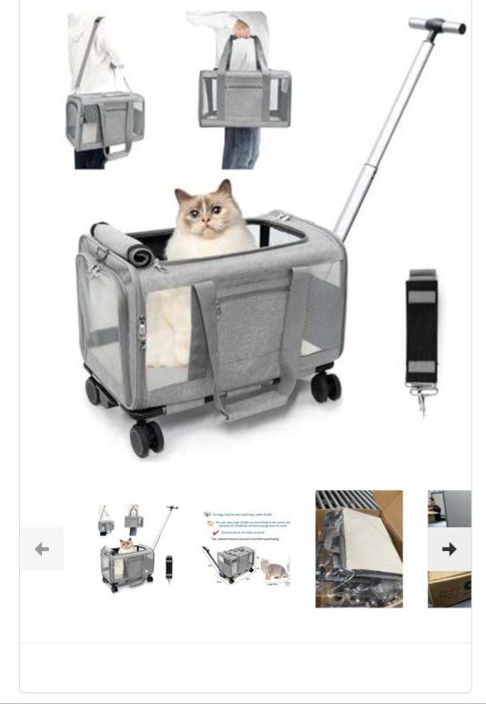 Cat Carrier, Dog Carrier Airline ApprovedFit American/TSA/Delta/United

