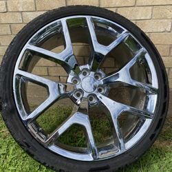 26” GMC Sierra Chevy Silverado Chrome Honeycomb Rim 