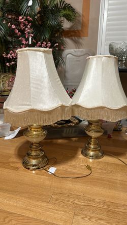 Victorian vintage brass lamps