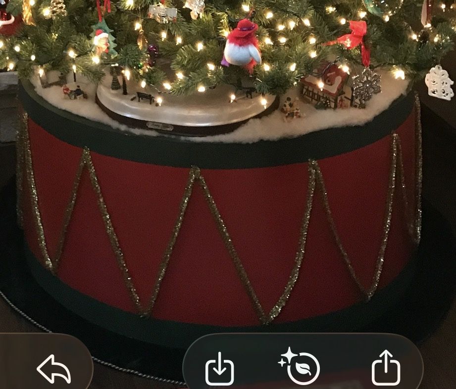 Handmade Red Drum Tree Stand