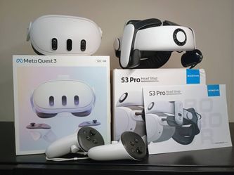 Meta Quest 3 128GB with BOBOVR S3 Pro Head Strap