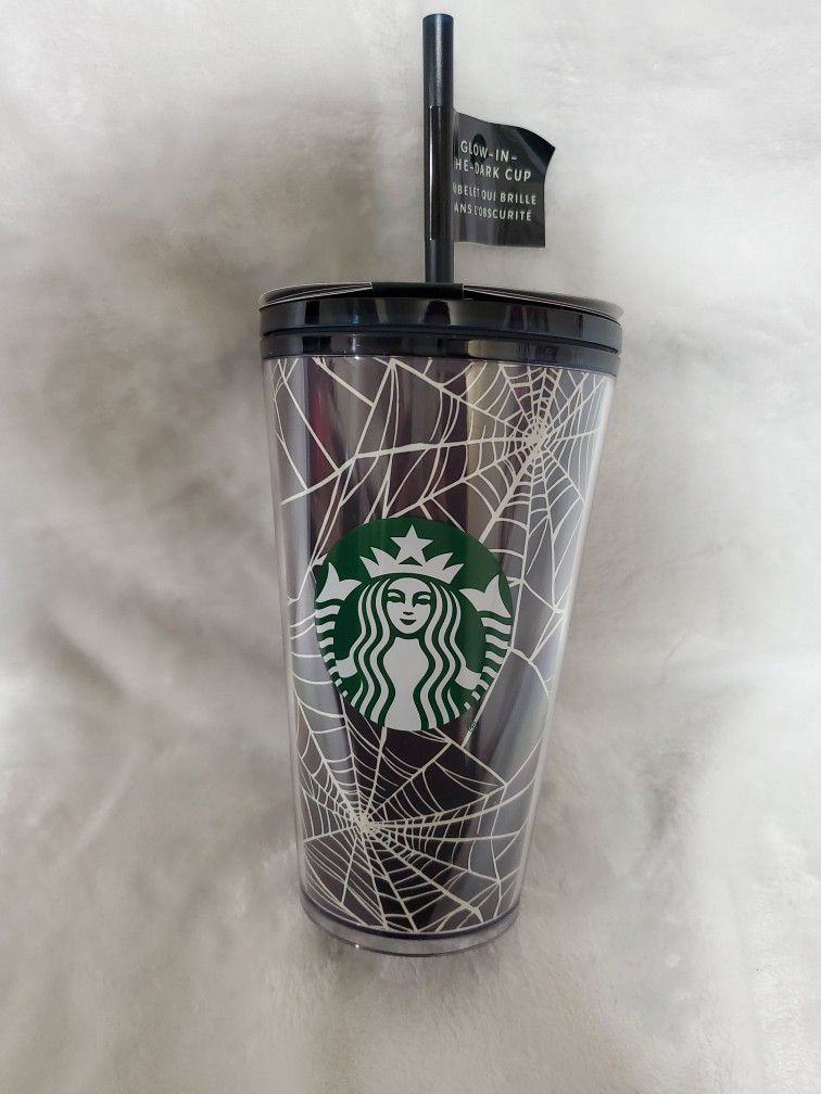 Starbucks spiderweb glow in the dark tumbler