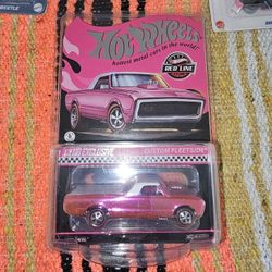 2022 Hot Wheels RLC Pink Custom Fleetside Red Line Club Exclusive