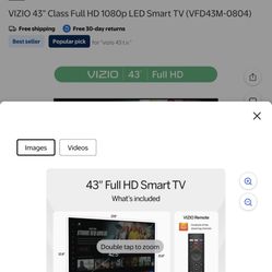 Vizio 43' Smart Tv