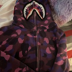 bape camo shark hoodie 