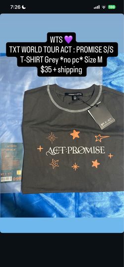 TXT TOMORROWX TOGETHER - S/S T-Shirt WORLD TOUR ACT : PROMISE