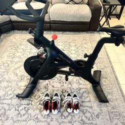 *Negotiable* Peloton Bike+ Bundle — Men’s & Women’s Shoes + Mat — Excellent Condition
