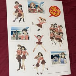Azu Manga Daioh - Newtype Magazine Sticker Sheet - 10 Medium Sized Stickers