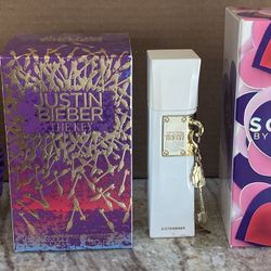 3 Bottles Of Justin Bieber Perfumes.Girlfriend Is Just Bottle