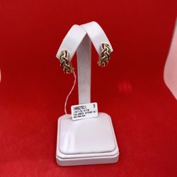 14KT Gold Colored Stone Earrings