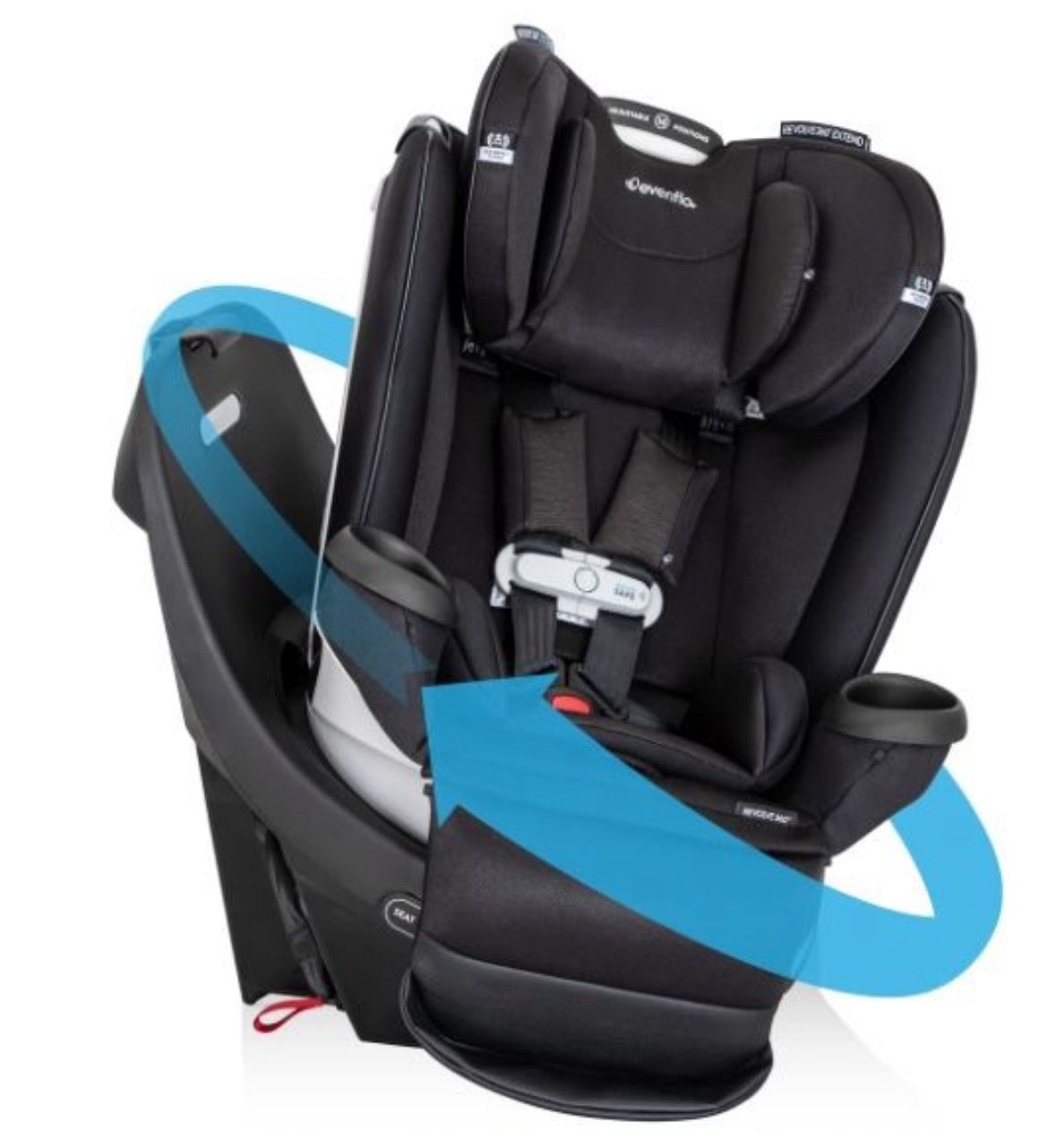 Evenflo Gold Revolve360 Extend Car Seat has SensorSafe
