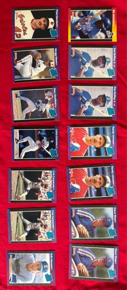 1989 Donruss Rookie Baseball Card Bundle with error cards