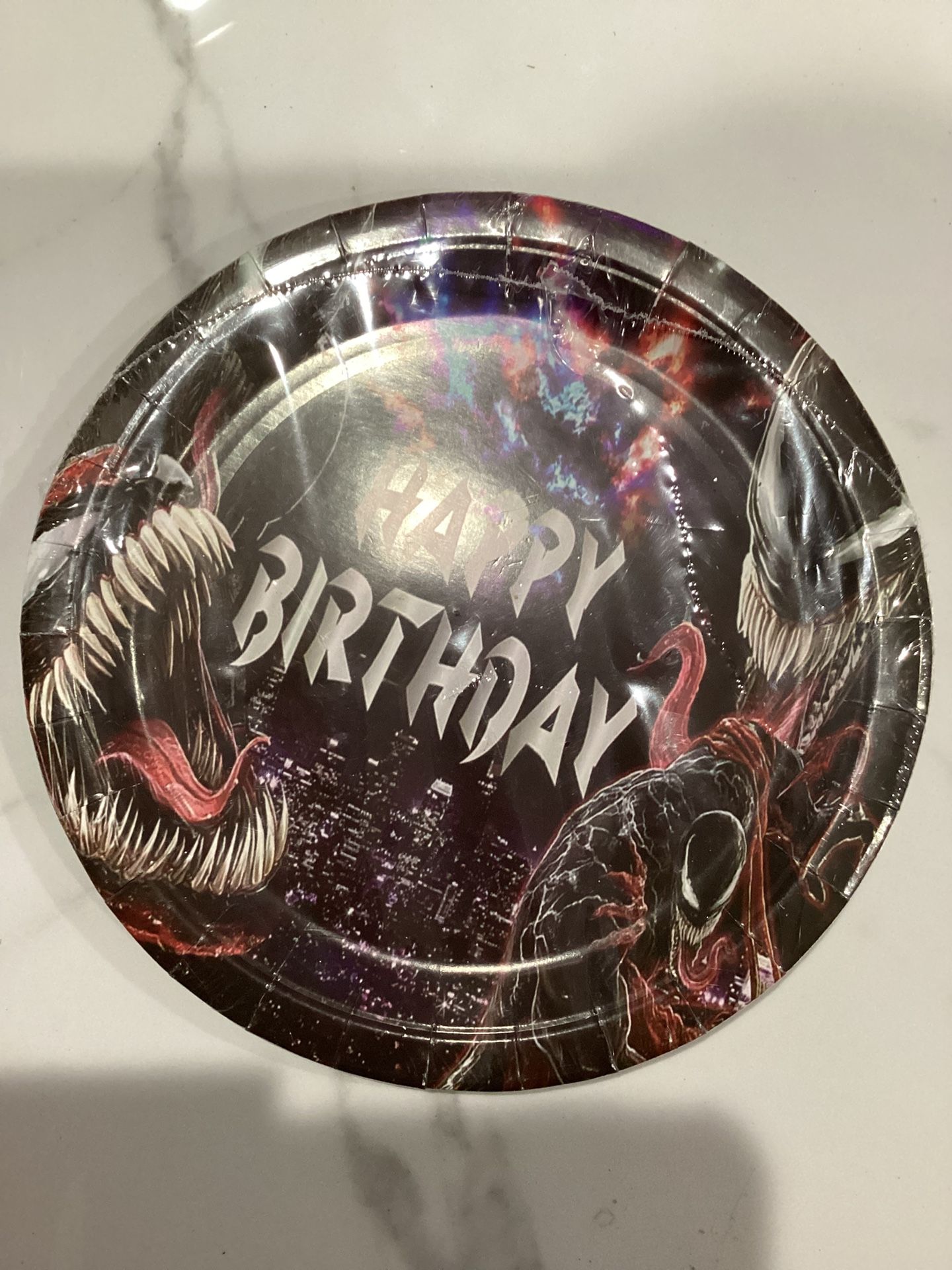 MARVEL Venom Birthday party supplies PAPER PLATES 8 PCS