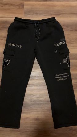 black cargo sweats