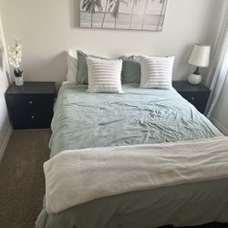 Bed Frame And Night Stands