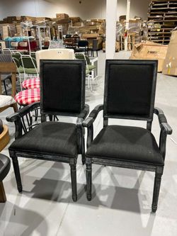 M-New Christopher Knight Home Maria DINING CHAIR SETS, Black + Gray.   $150 set of 2