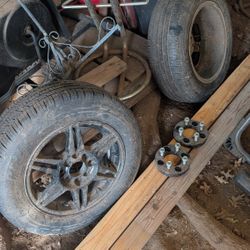 Two Wheels Two Tires With Two Wheel Extensions